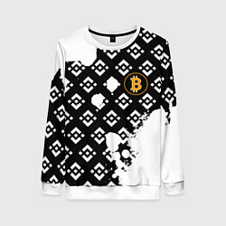 Женский свитшот Bitcoin pattern binance