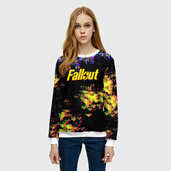 Свитшот женский Fallout краски, цвет: 3D-белый — фото 2