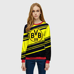 Свитшот женский Borussia sport geometry, цвет: 3D-красный — фото 2