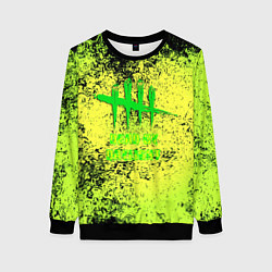 Свитшот женский Dead by daylight краски кислотные, цвет: 3D-черный