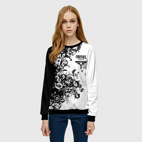 Женский свитшот Одни из нас узор блэк / 3D-Черный – фото 3