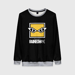 Свитшот женский Rainbow six 6 logo games, цвет: 3D-меланж