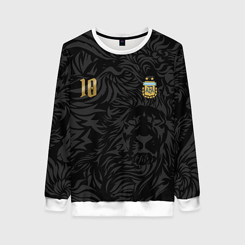 Женский свитшот Лионель Месси номер 10 сборная Аргентины / 3D-Белый – фото 1