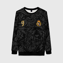 Свитшот женский Килиан Мбаппе номер 9 Реал Мадрид, цвет: 3D-черный