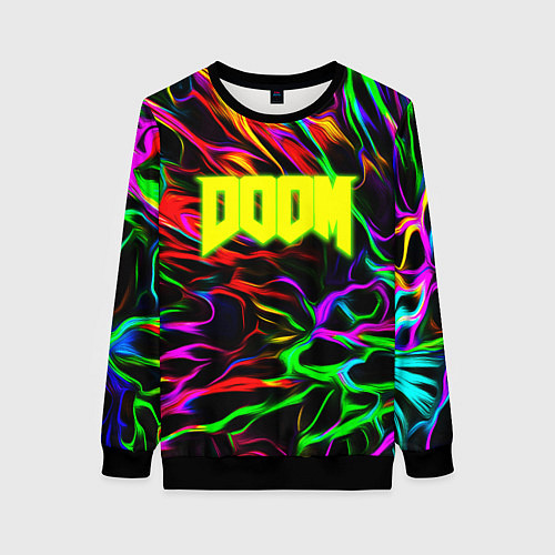 Женский свитшот Doom optical colors / 3D-Черный – фото 1