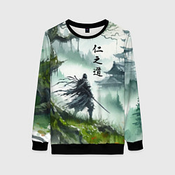 Свитшот женский Samurai - ghost of Tsushima, цвет: 3D-черный