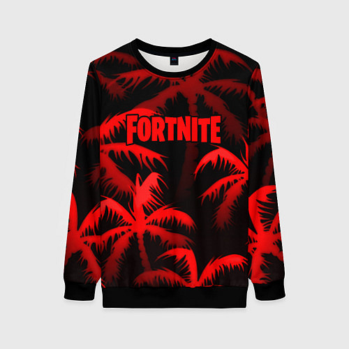 Женский свитшот Fortnite tropic red / 3D-Черный – фото 1