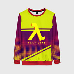Свитшот женский Half life geometry valve logo, цвет: 3D-красный