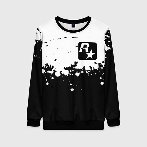 Женский свитшот Рокстар краски / 3D-Черный – фото 1