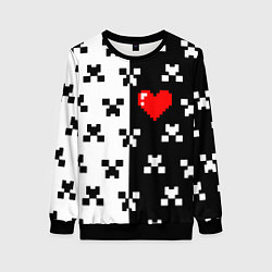 Женский свитшот Minecraft pattern love