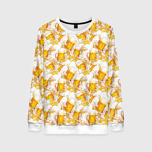 Женский свитшот Много пива / 3D-Белый – фото 1