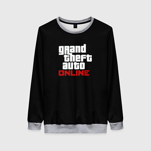 Женский свитшот GTA online logo / 3D-Меланж – фото 1