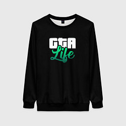 Свитшот женский GTA life logo, цвет: 3D-черный