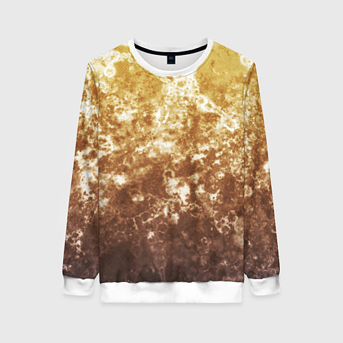 Женский свитшот Абстракция - yellow sad weather / 3D-Белый – фото 1