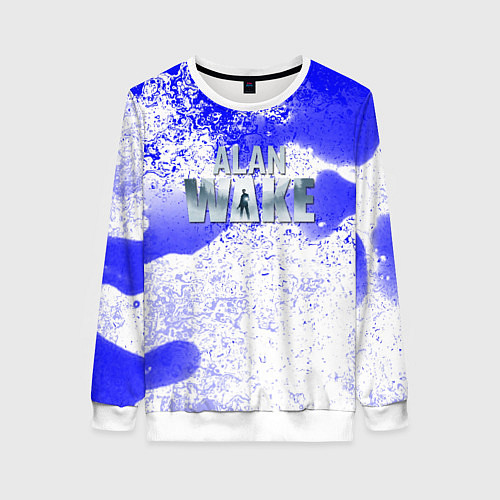 Женский свитшот Alan wake всплеск красок / 3D-Белый – фото 1