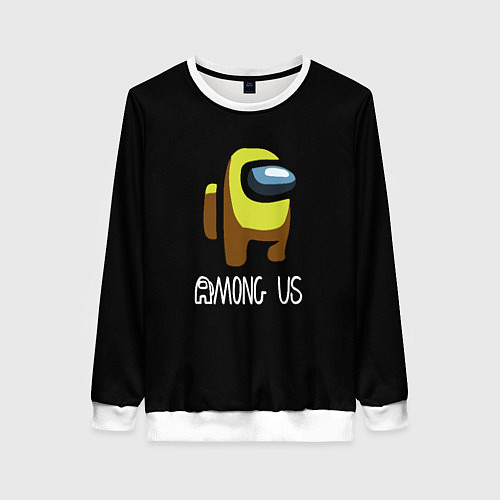 Женский свитшот Among us жёлтый / 3D-Белый – фото 1