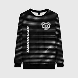 Свитшот женский Radiohead metal rock lines, цвет: 3D-черный