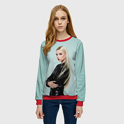 Свитшот женский Anya Taylor - Joy - actress, цвет: 3D-красный — фото 2