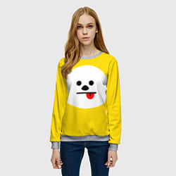 Свитшот женский BT21 - Chimmy, цвет: 3D-меланж — фото 2