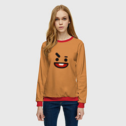 Свитшот женский BT21 Shooky, цвет: 3D-красный — фото 2