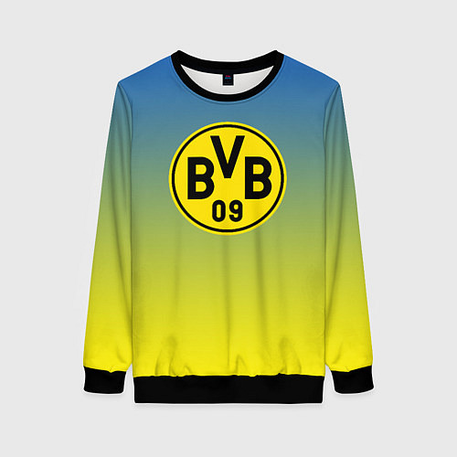 Женский свитшот Borussia gradient / 3D-Черный – фото 1