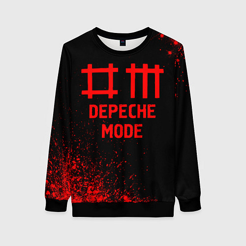 Женский свитшот Depeche Mode - red gradient / 3D-Черный – фото 1