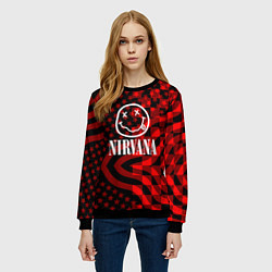 Свитшот женский Nirvana star pattern, цвет: 3D-черный — фото 2
