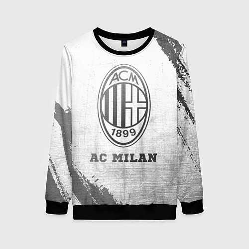 Женский свитшот AC Milan - white gradient / 3D-Черный – фото 1