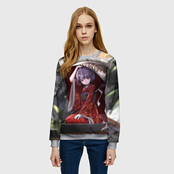 Свитшот женский Touhou Project Симмёмару Сукуна, цвет: 3D-меланж — фото 2