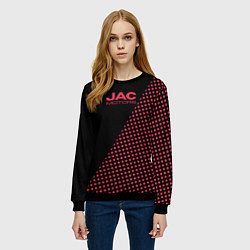 Свитшот женский Jac motors чёрно-розовый шахматка, цвет: 3D-черный — фото 2