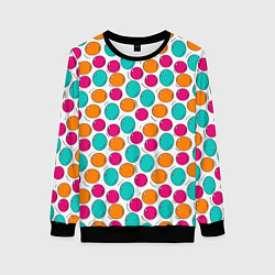 Женский свитшот Паттерн с цветными пузырями