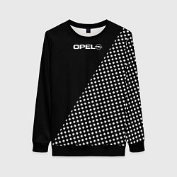 Свитшот женский Opel эмблема чёрно-белый, цвет: 3D-черный