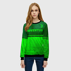 Свитшот женский Juventus - green gradient посередине, цвет: 3D-черный — фото 2