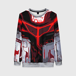 Женский свитшот Red stripes on a black and white background