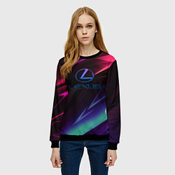 Свитшот женский Lexus stripes, цвет: 3D-черный — фото 2