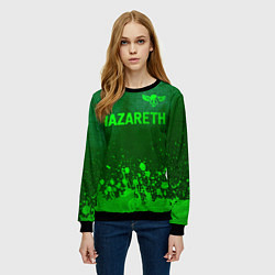 Свитшот женский Nazareth - green gradient посередине, цвет: 3D-черный — фото 2