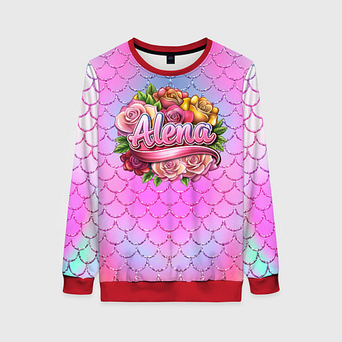 Женский свитшот Алена букет из роз / 3D-Красный – фото 1