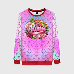 Свитшот женский Алена букет из роз, цвет: 3D-красный