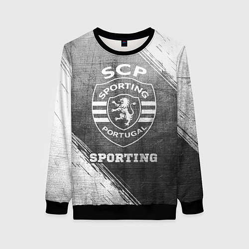 Женский свитшот Sporting - grey gradient / 3D-Черный – фото 1