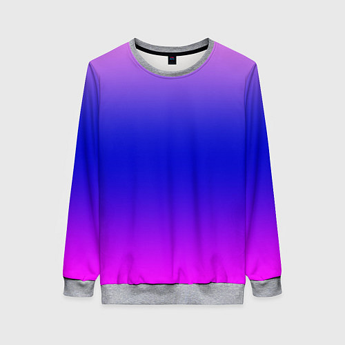Женский свитшот Неоновая градиент абстракция / 3D-Меланж – фото 1