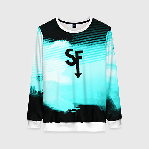 Женский свитшот Sally face geometry / 3D-Белый – фото 1