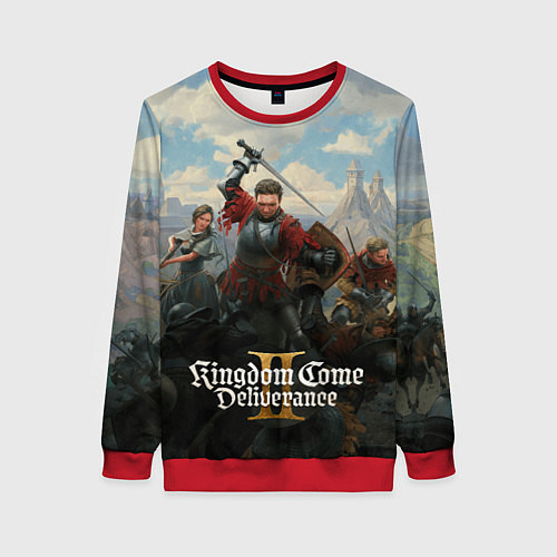 Женский свитшот Битва Kingdom come deliverence 2 / 3D-Красный – фото 1