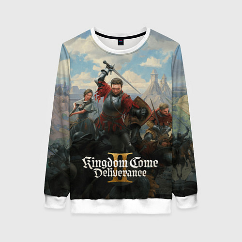 Женский свитшот Битва Kingdom come deliverence 2 / 3D-Белый – фото 1