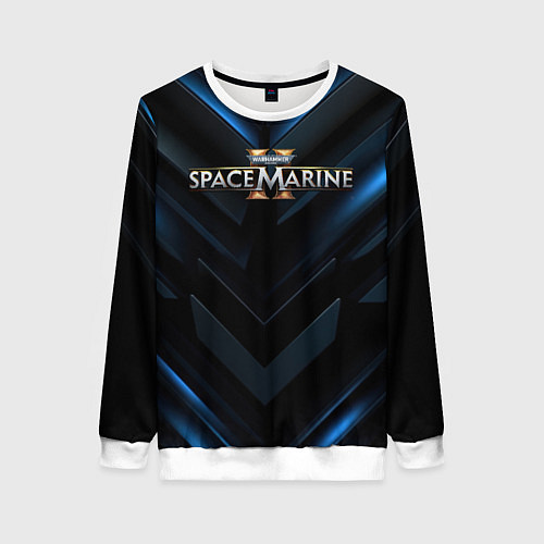 Женский свитшот Warhammer 40000 space marine 2 лого / 3D-Белый – фото 1