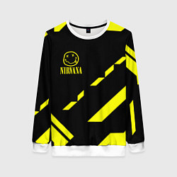 Женский свитшот Nirvana geometry yellow