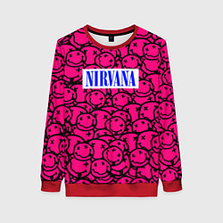 Женский свитшот Nirvana pink logo