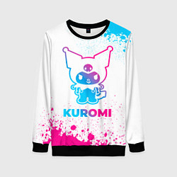 Женский свитшот Kuromi neon gradient style