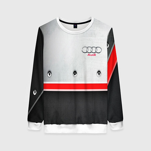 Женский свитшот Audi metal sport / 3D-Белый – фото 1