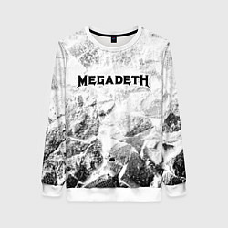 Женский свитшот Megadeth white graphite