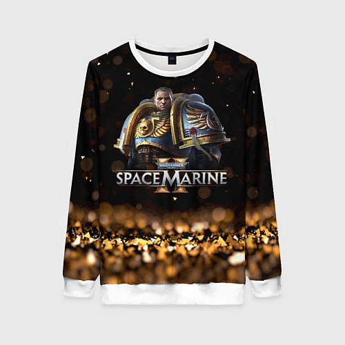 Женский свитшот Captain Titus Warhammer 40000 space marine 2 / 3D-Белый – фото 1